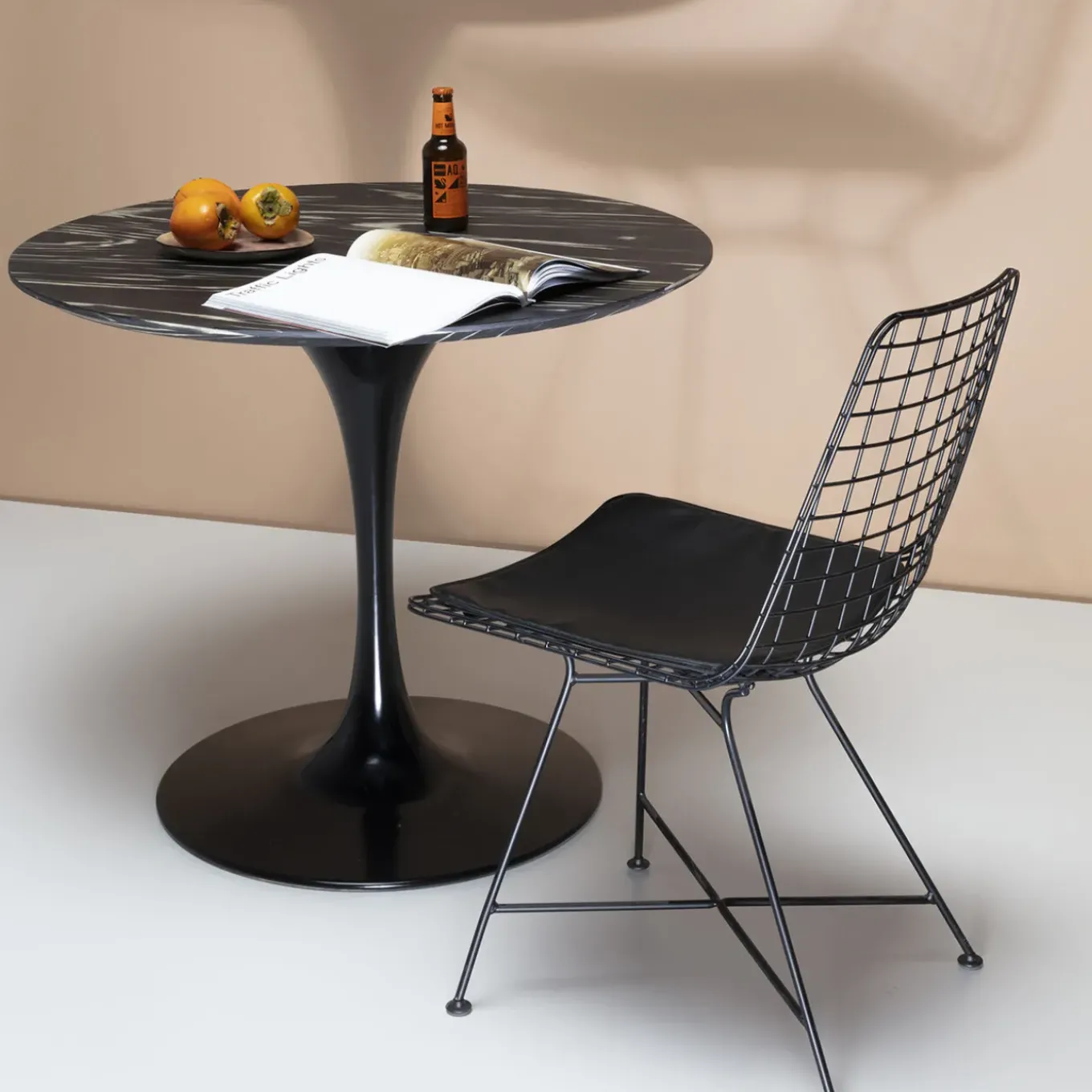 Pied De Table Invitation Noir O60Cm