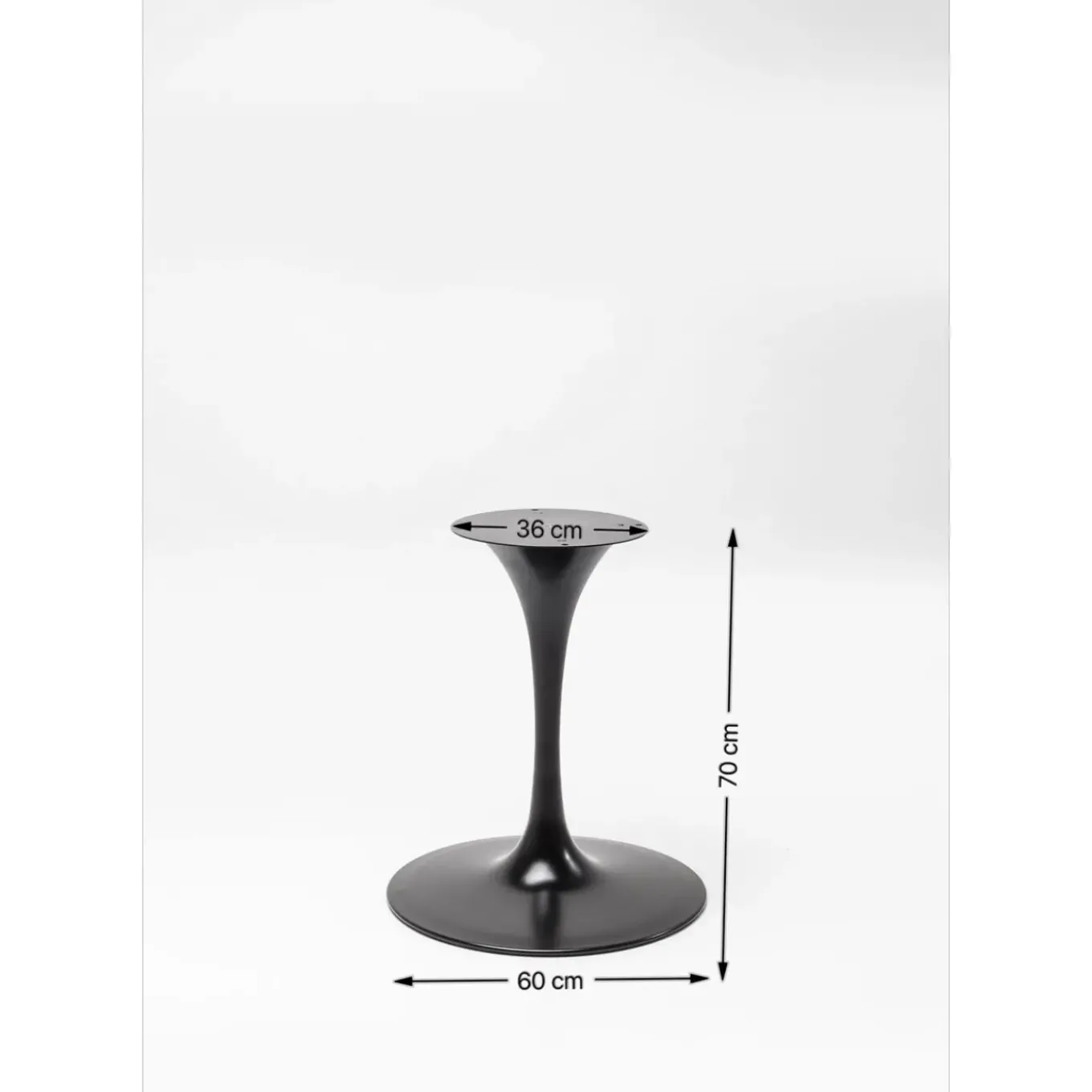 Pied De Table Invitation Noir O60Cm