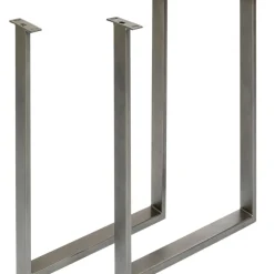 Pietement De Table Haute Tavola Acier Brut (2/Set)