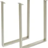 Pietement De Table Haute Tavola Argente (2/Set)