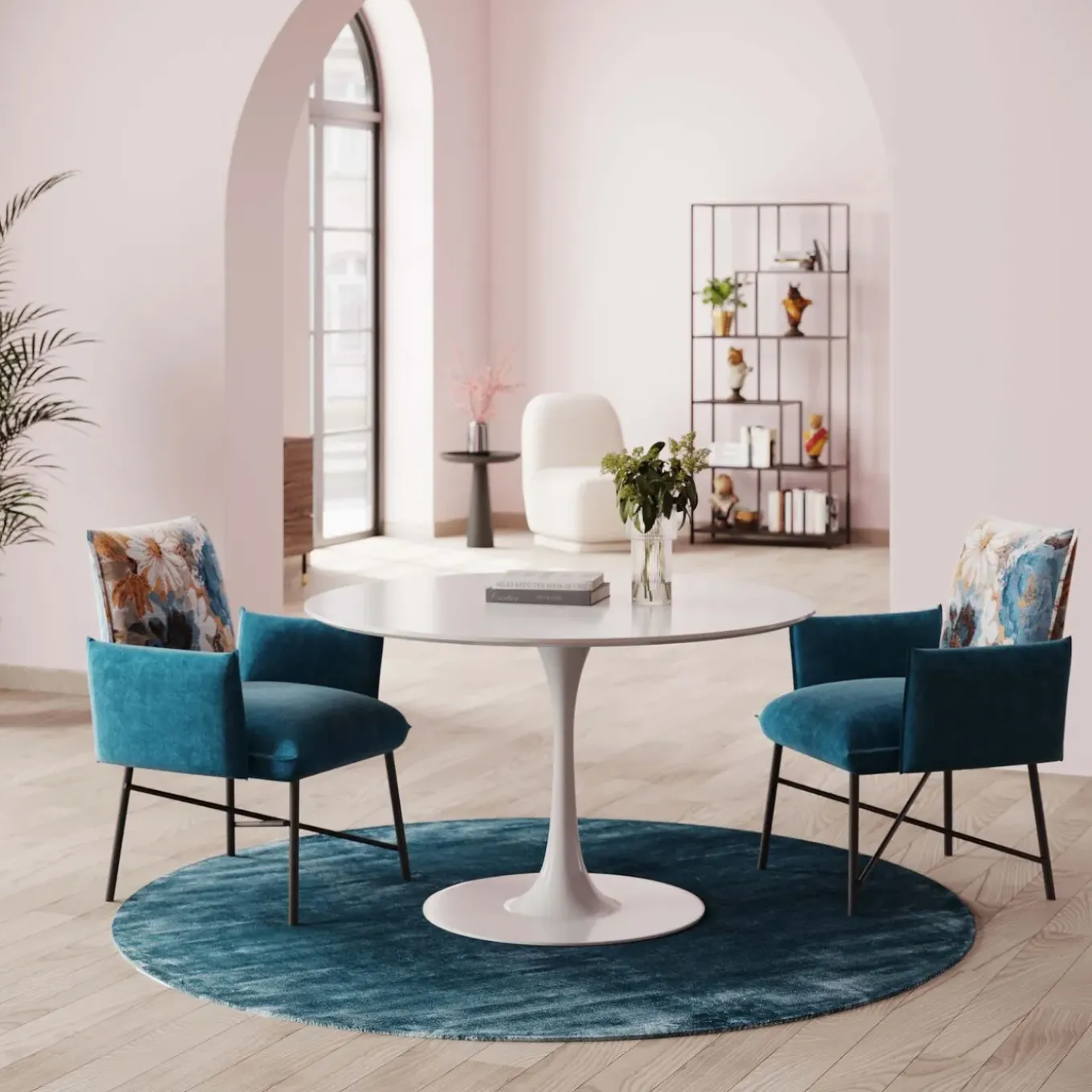 Plateau De Table Invitation Rond Blanc O120Cm