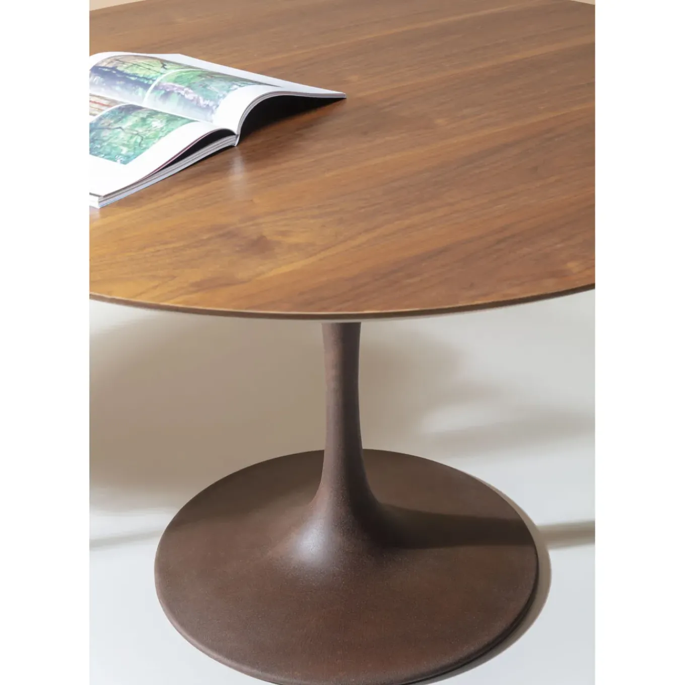 Plateau De Table Invitation Rond Noyer O120Cm
