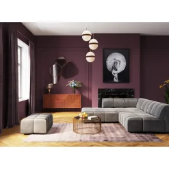 Pouf Belami Velours Gris