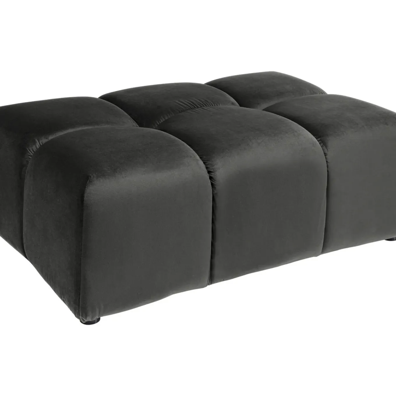 Pouf Belami Velours Gris