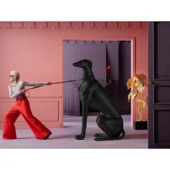Sculpture Greyhound Oskar Noir 180