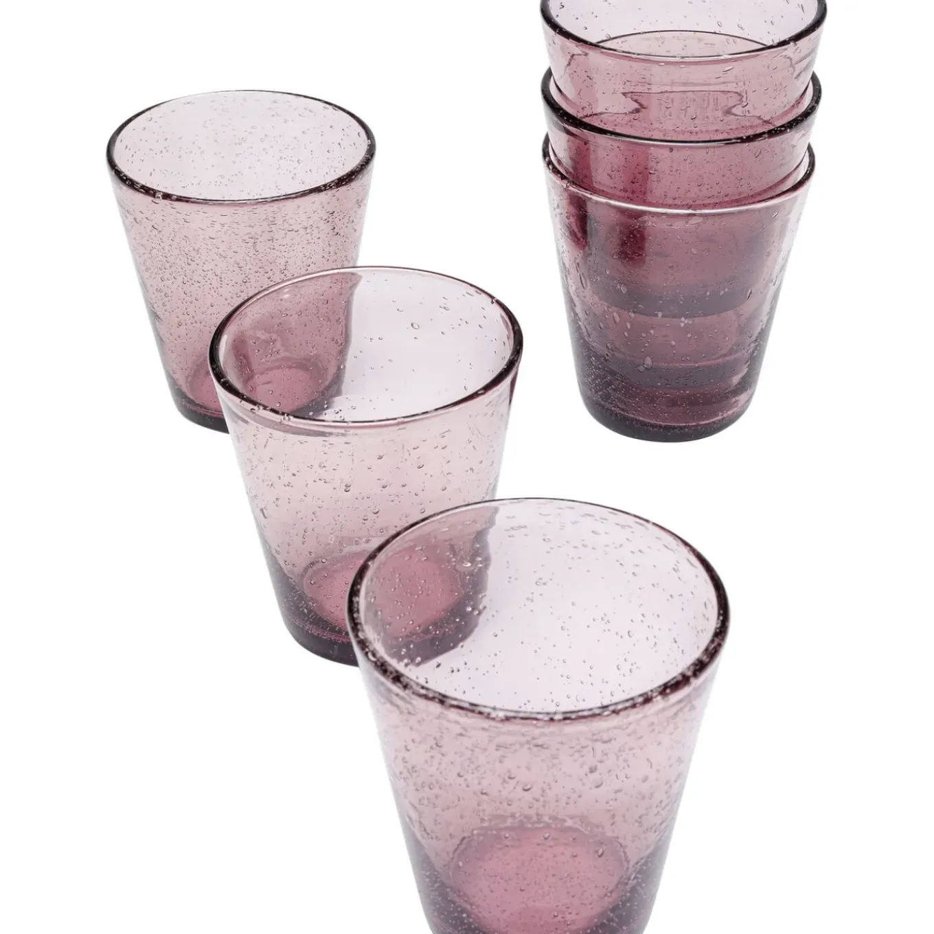Set De Verres Bubble Mauve (6-Pcs)