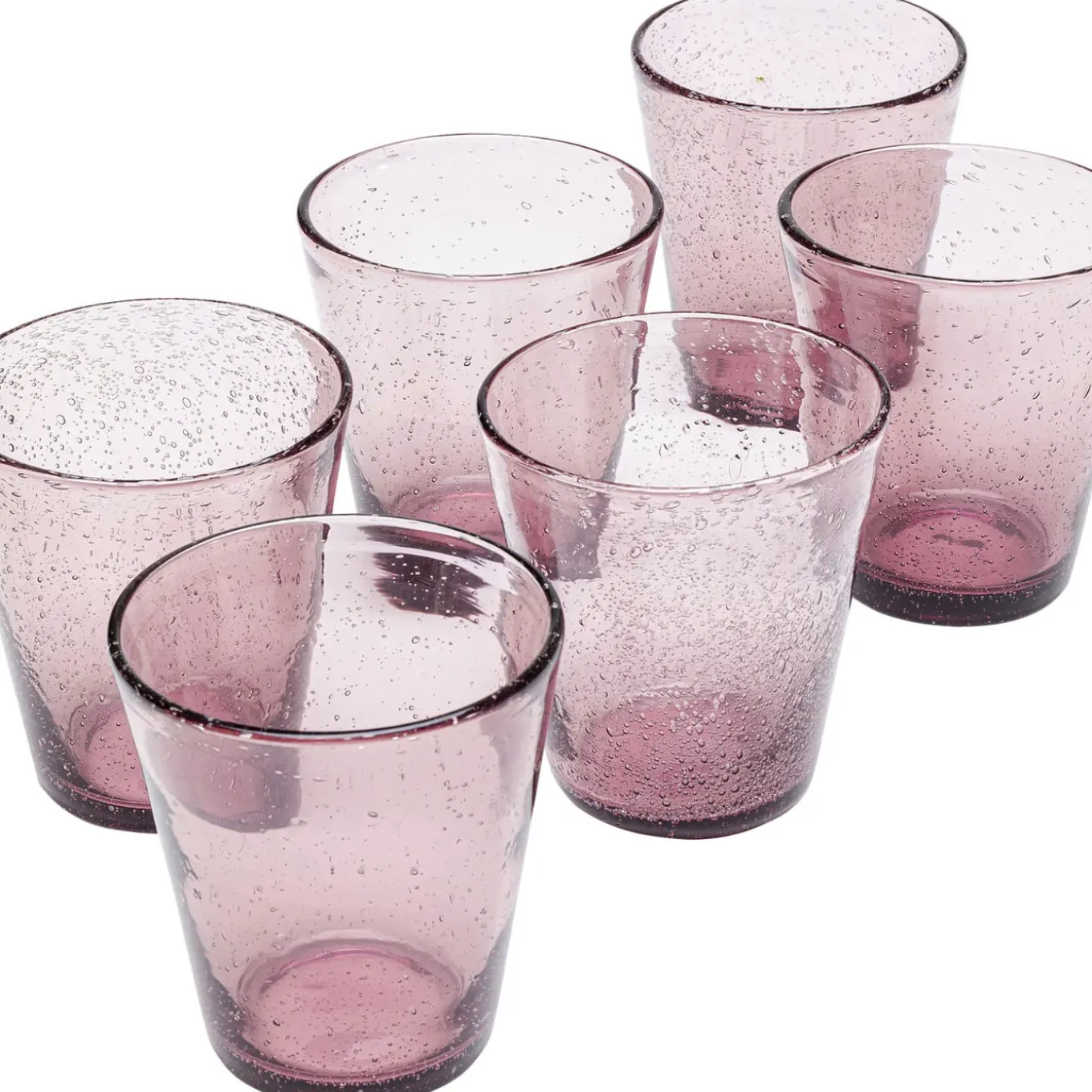 Set De Verres Bubble Mauve (6-Pcs)