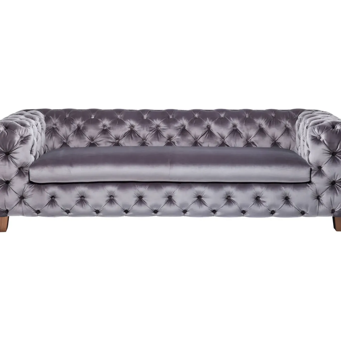 Sofa Desire 3-Places Velours Gris