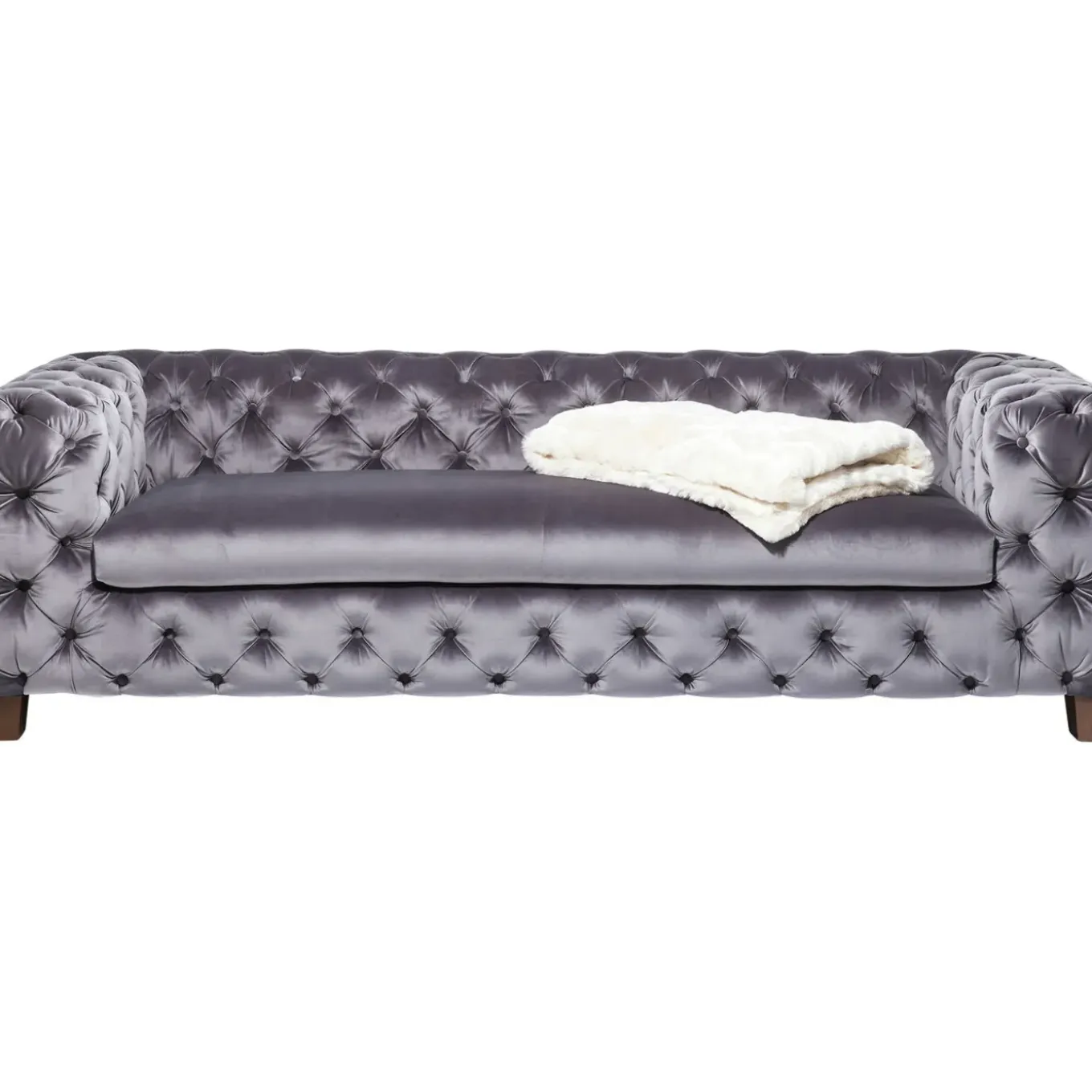 Sofa Desire 3-Places Velours Gris