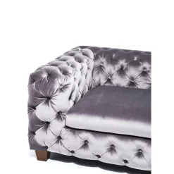 Sofa Desire 3-Places Velours Gris