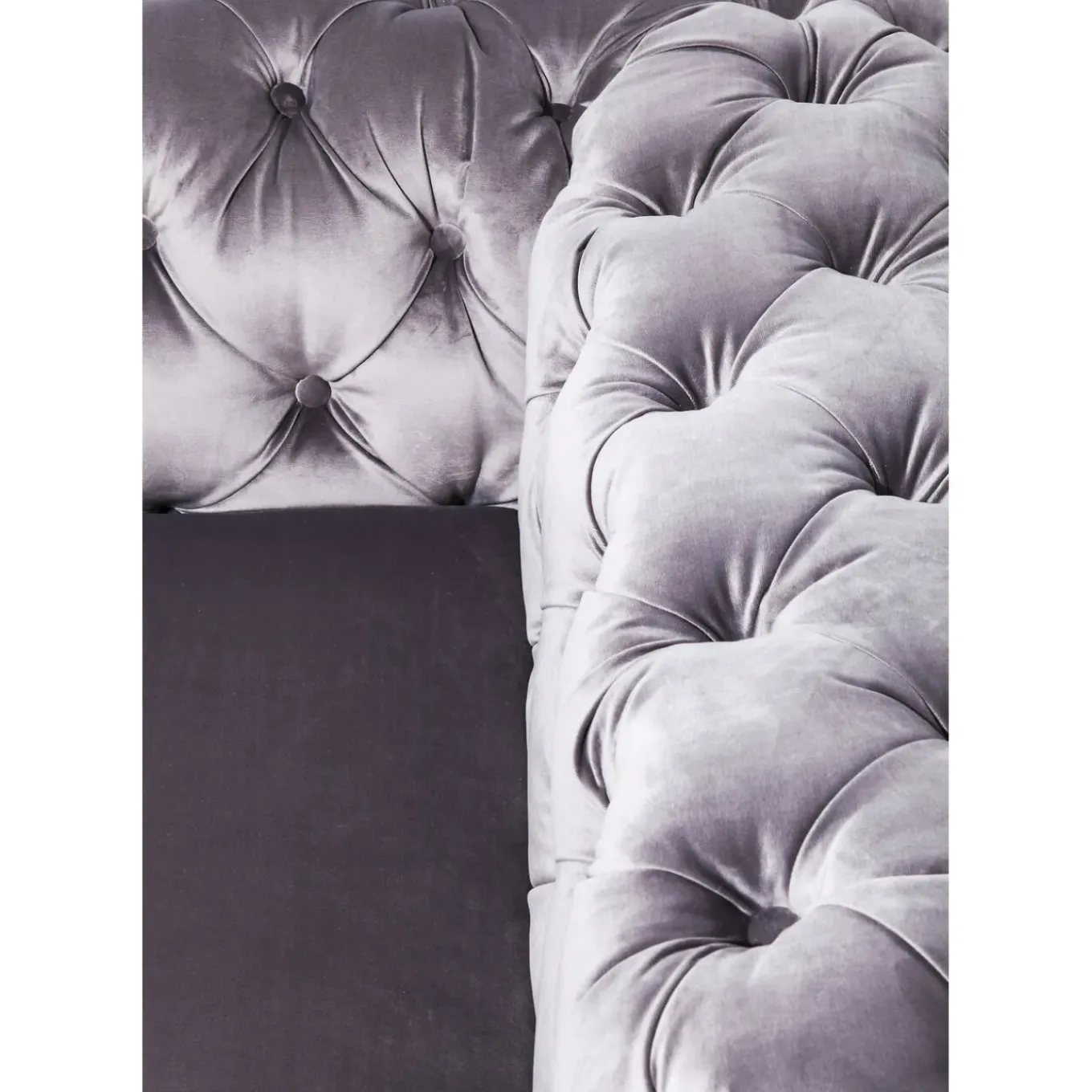 Sofa Desire 3-Places Velours Gris