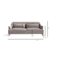 Sofa Proud 3-Places Gris