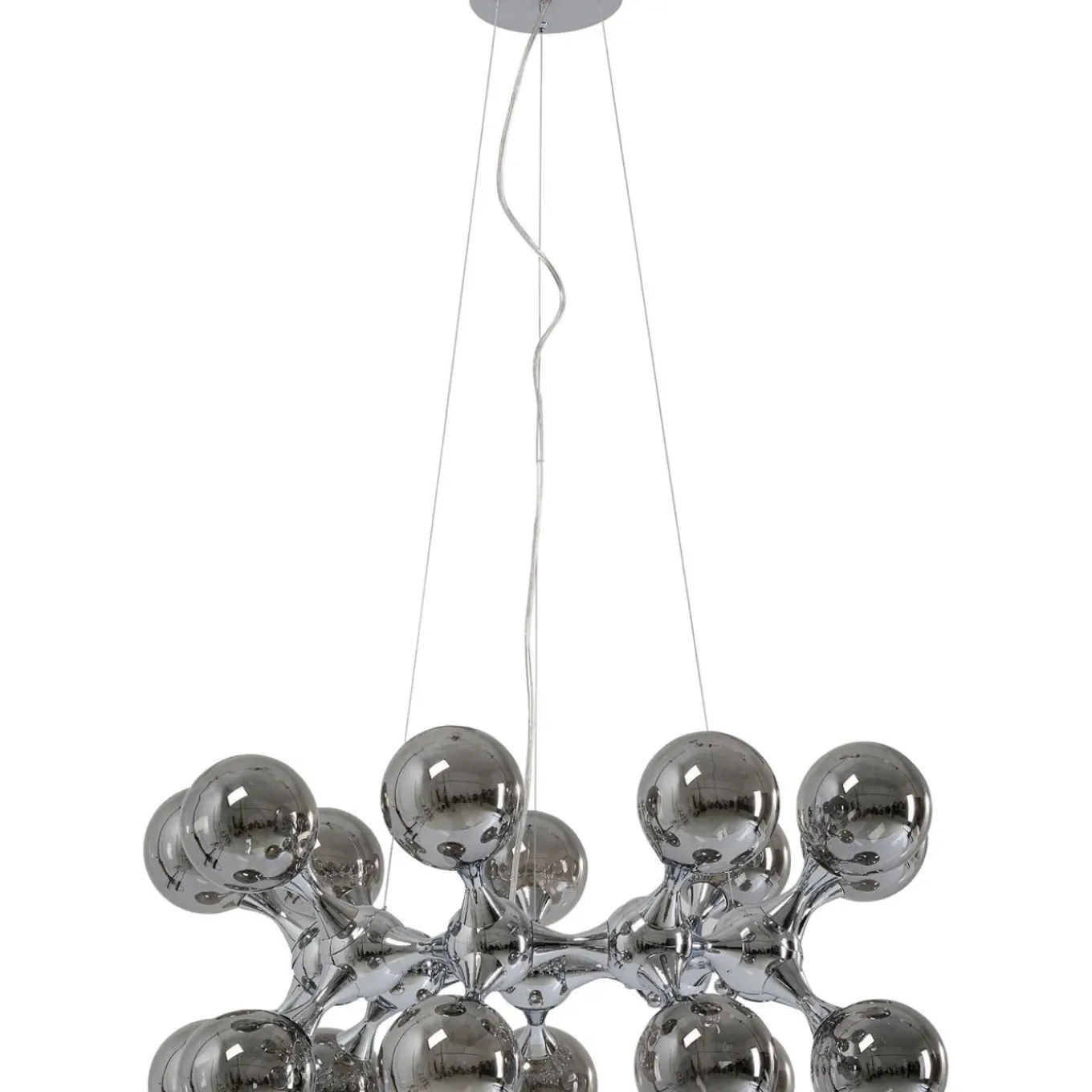 Suspension Atomic Balls Argente O74Cm