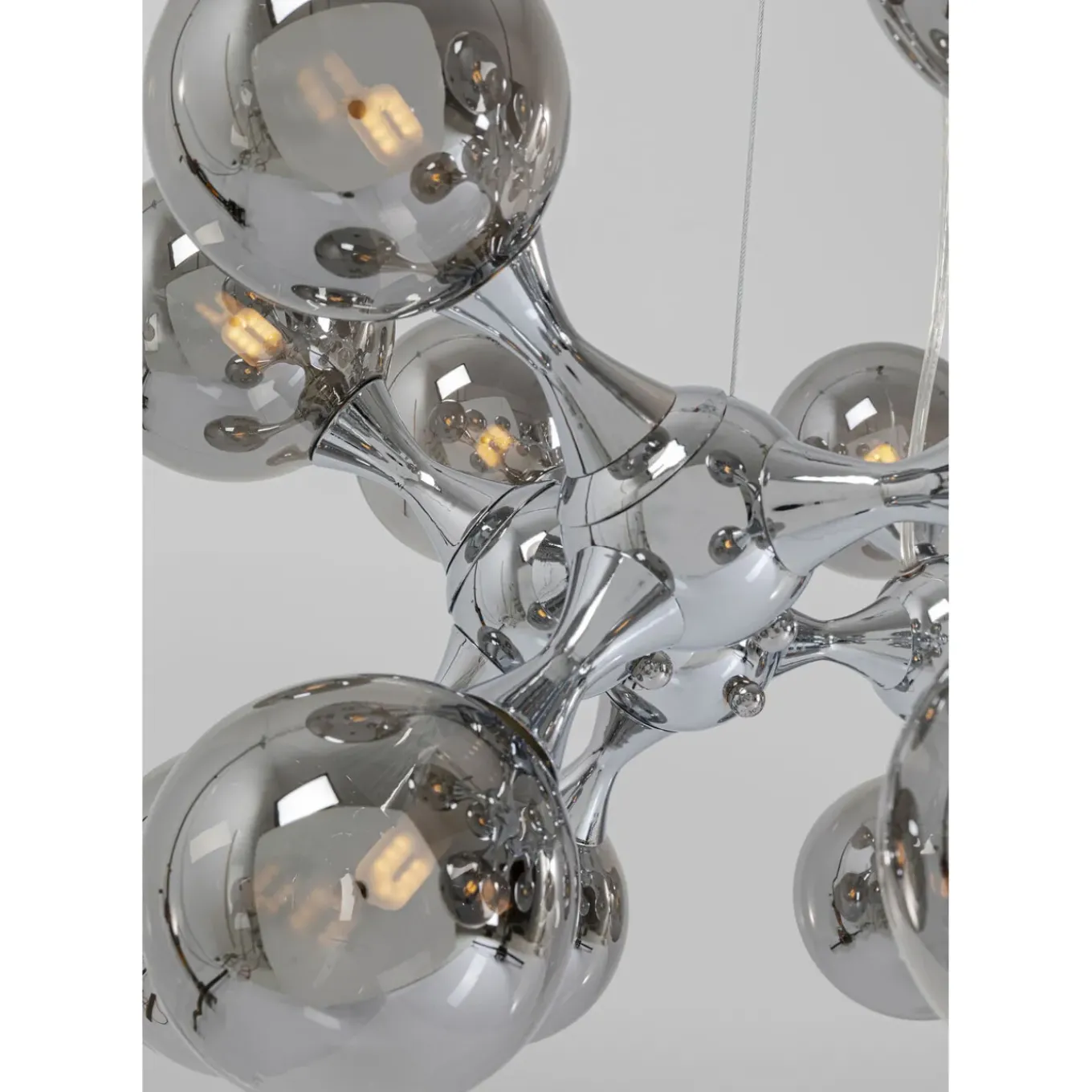 Suspension Atomic Balls Argente O74Cm