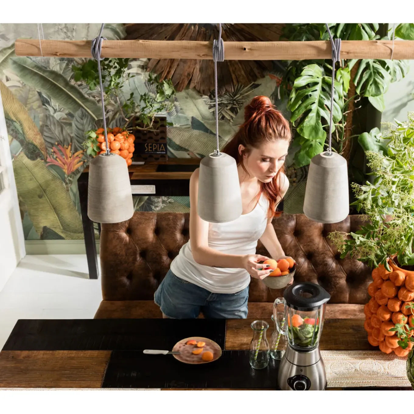 Suspension Dining Concrete Tre 120Cm