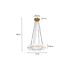Suspension Globes Dore O71Cm