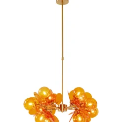 Suspension Globo Ambre 79Cm