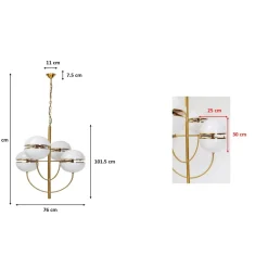 Suspension Leisha Bunch O76Cm