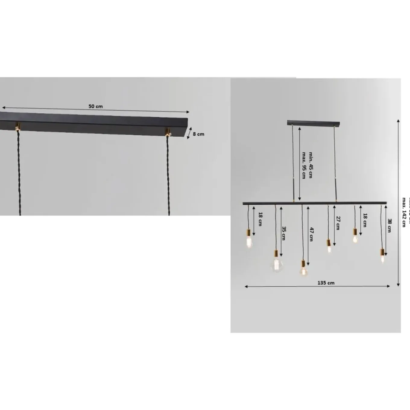 Suspension Pole Black Six