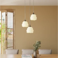 Suspension Ruffle Blanc O 37Cm