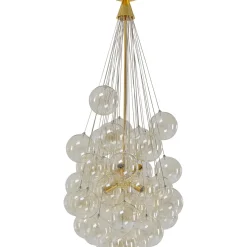 Suspension Snowballs Ambre O50Cm