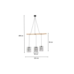 Suspension Three Grids 120Cm