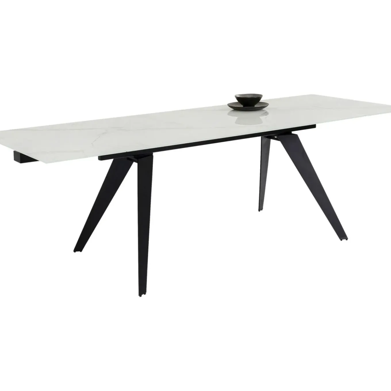 Table A Rallonges Amsterdam Look Marbre 160(40+40)