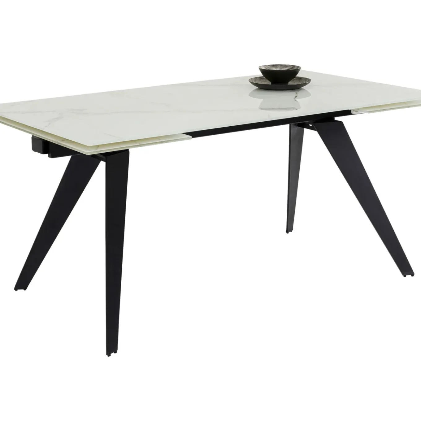 Table A Rallonges Amsterdam Look Marbre 160(40+40)