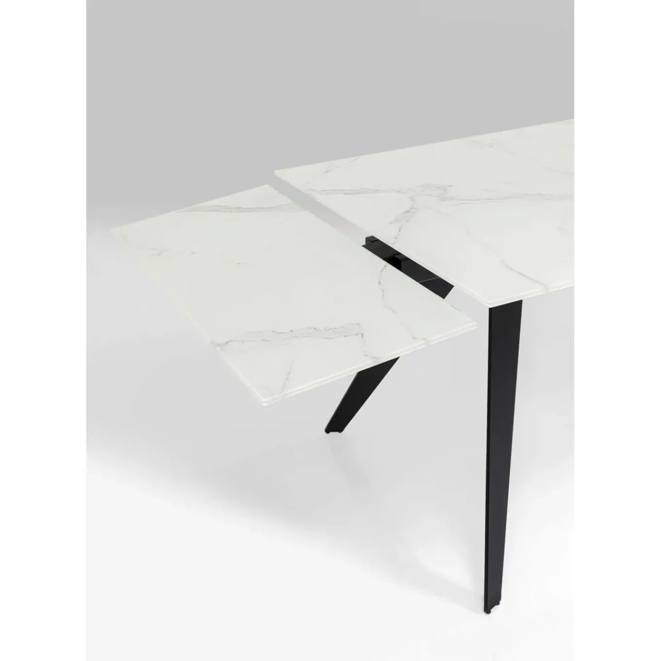 Table A Rallonges Amsterdam Look Marbre 160(40+40)
