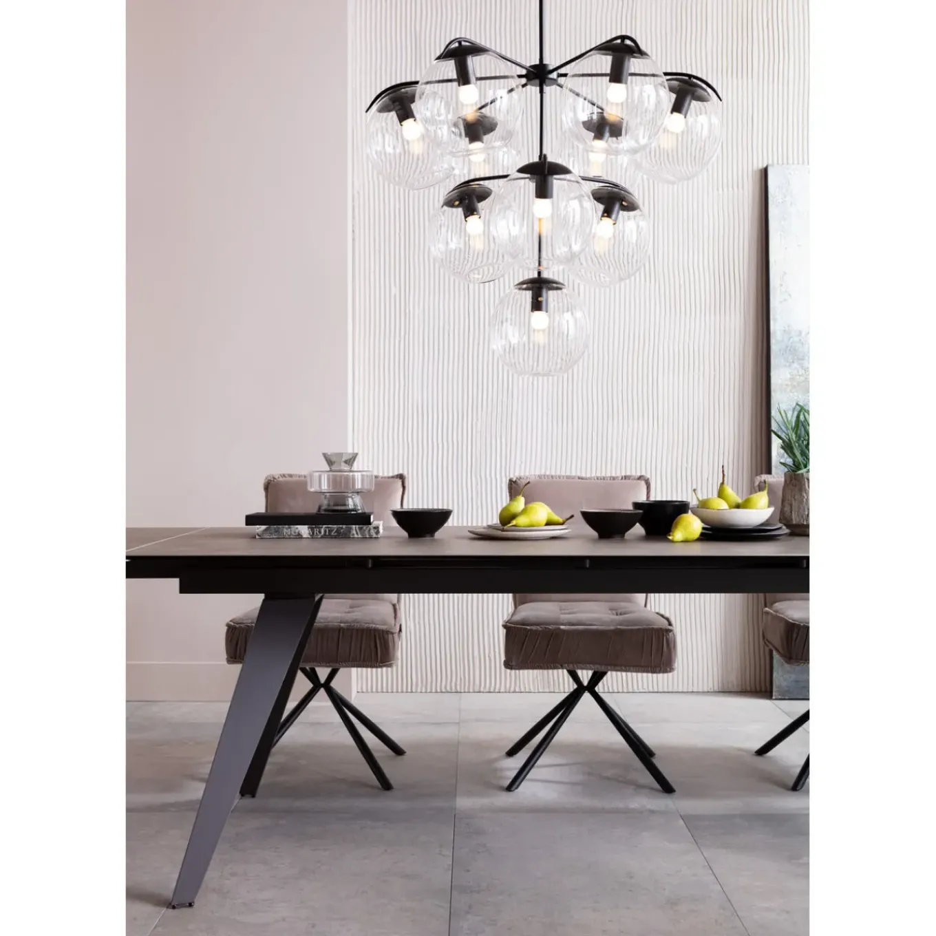 Table A Rallonges Amsterdam Fonce 200/45+45)X100Cm