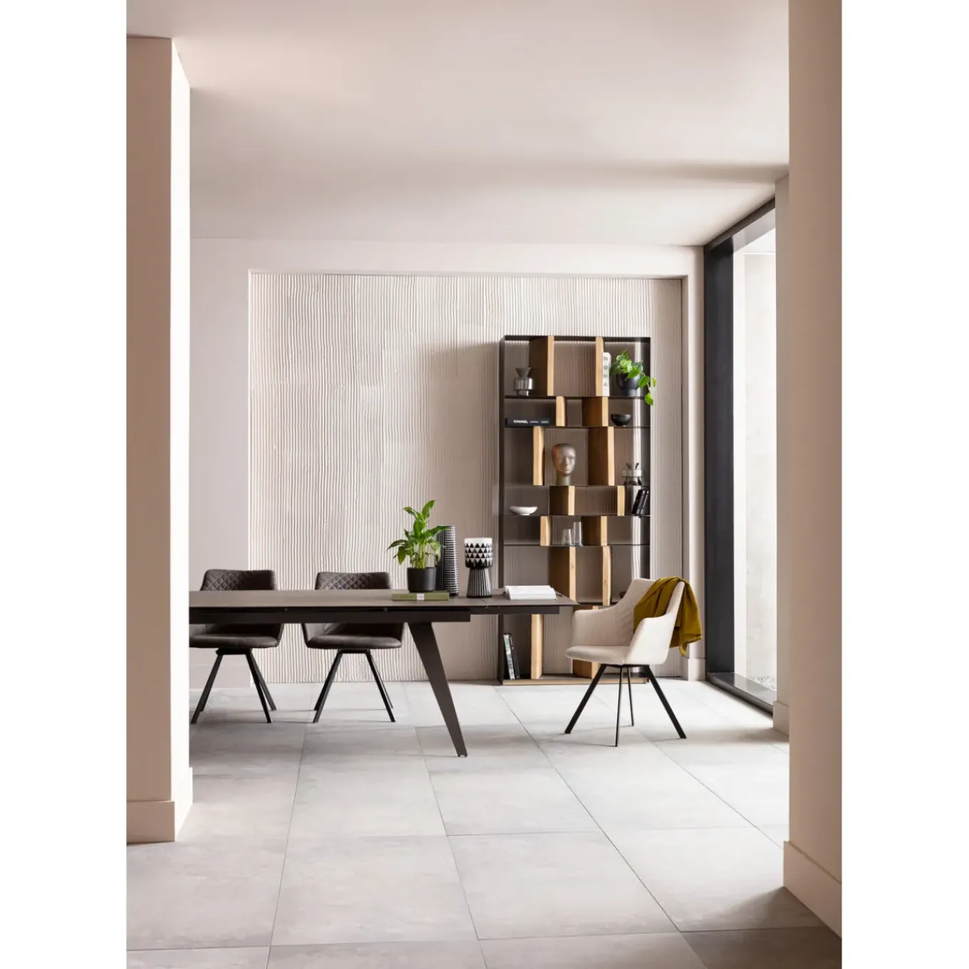Table A Rallonges Amsterdam Fonce 200/45+45)X100Cm