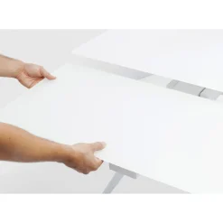 Table A Rallonges Amsterdam Blanc 160(40X40)X90