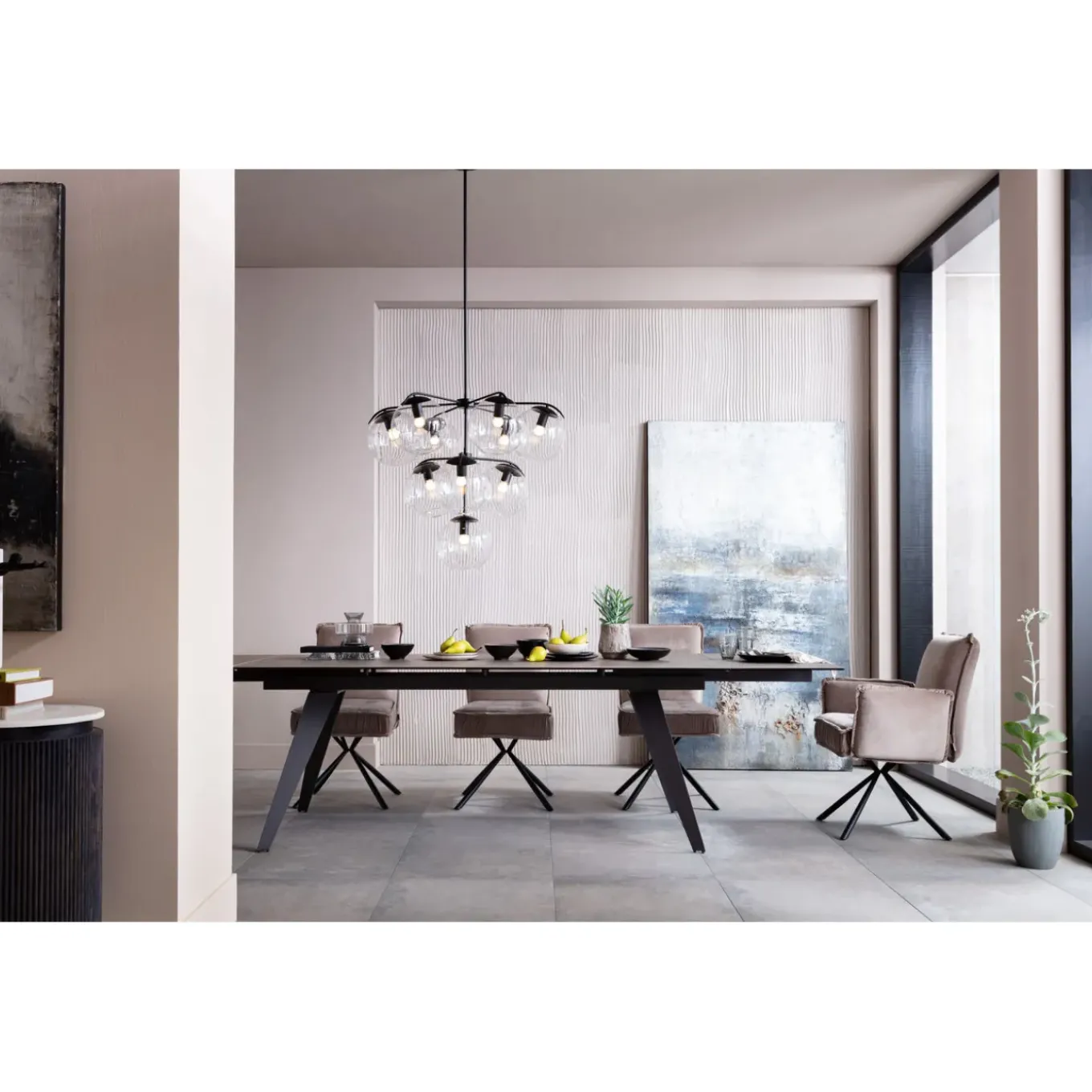 Table A Rallonges Amsterdam Fonce 200/45+45)X100Cm