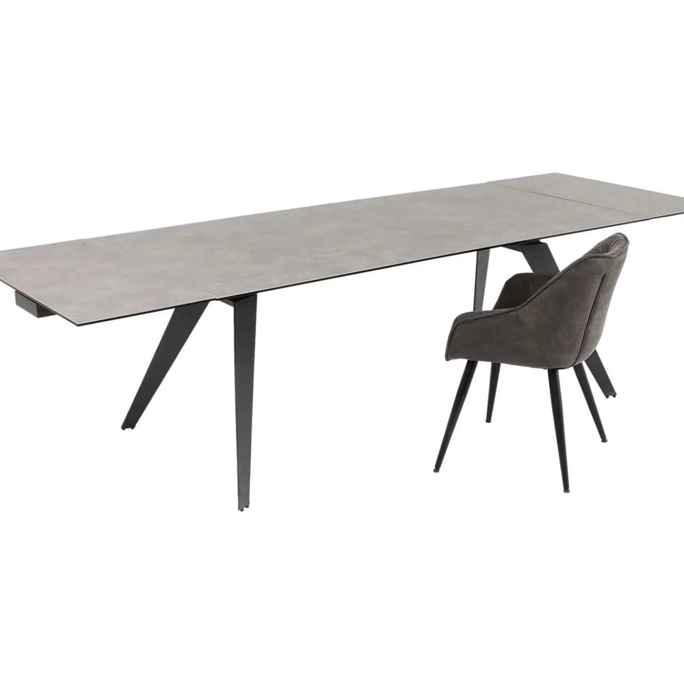 Table A Rallonges Amsterdam Fonce 200/45+45)X100Cm