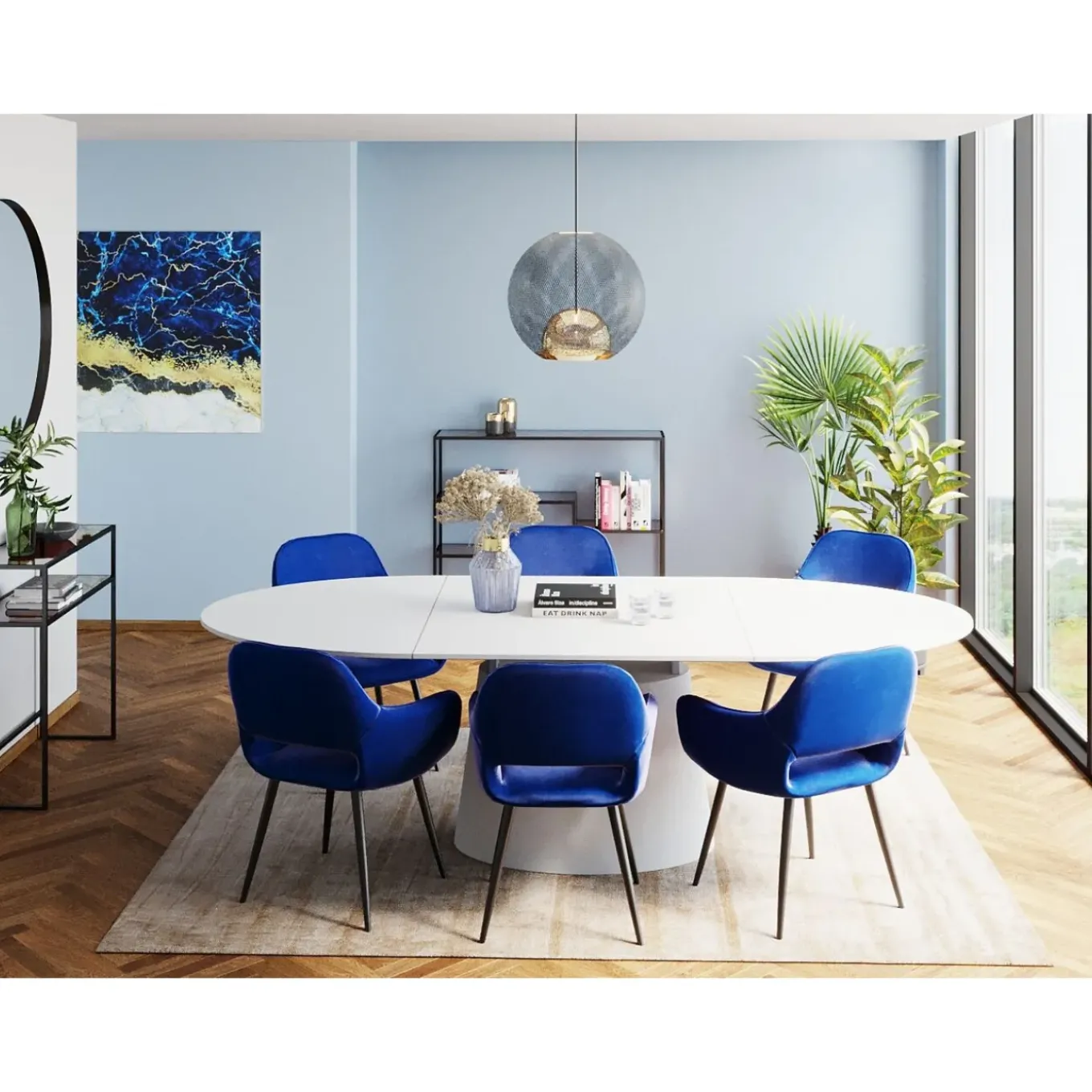 Table A Rallonges Benvenuto Blanche 200(50)X110Cm