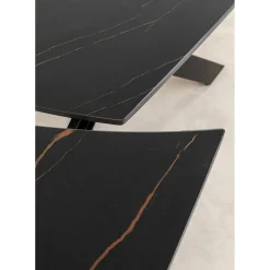 Table A Rallonges Twist Noir 120(30+30)X90Cm
