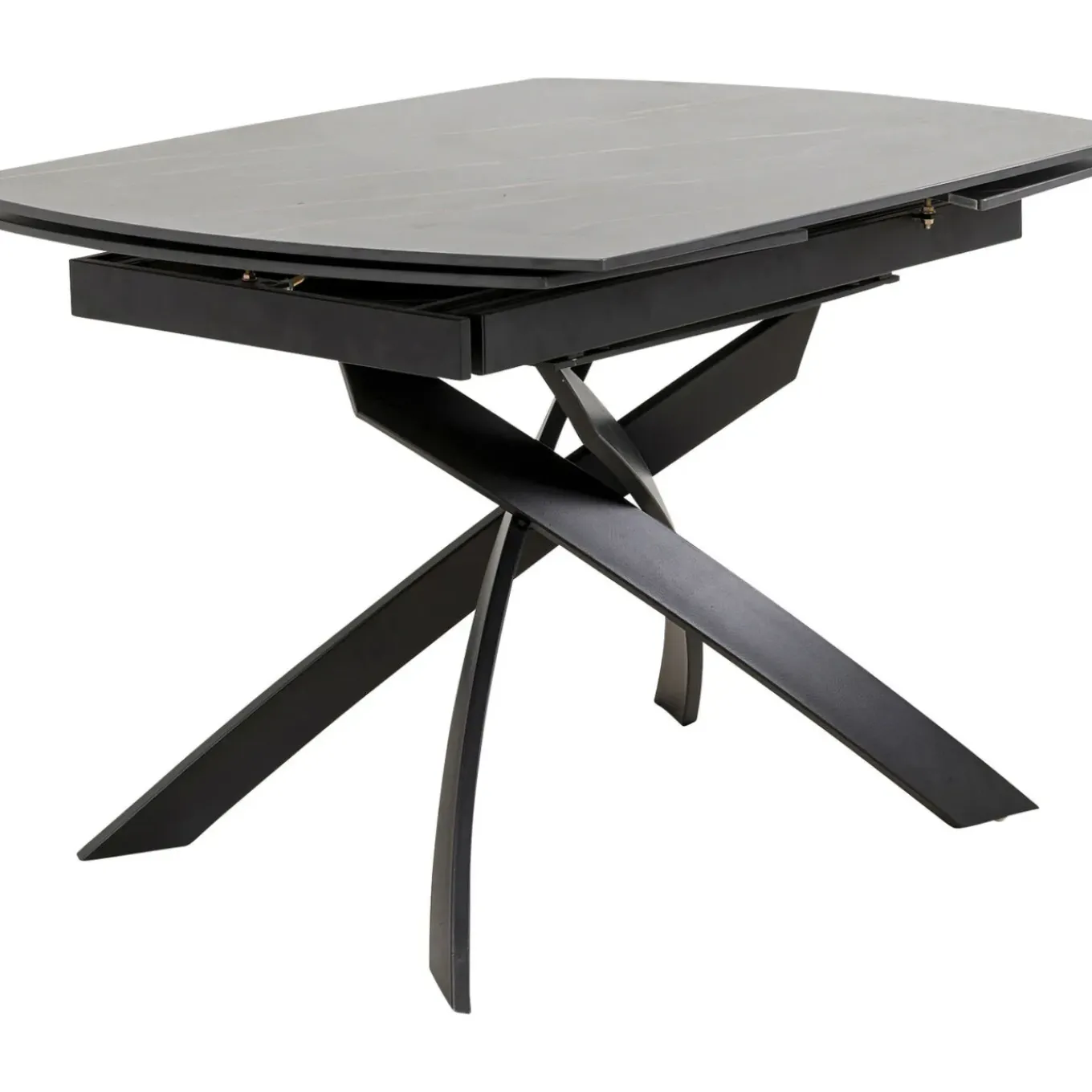 Table A Rallonges Twist Noir 120(30+30)X90Cm