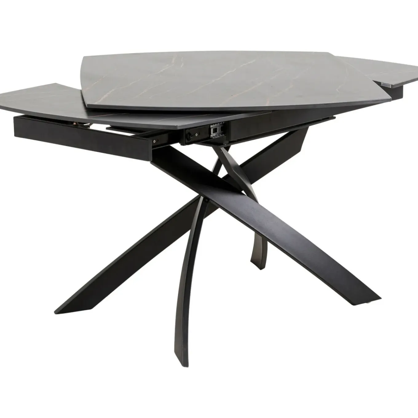 Table A Rallonges Twist Noir 120(30+30)X90Cm