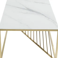Table Basse Art Marble Verre 140X70Cm