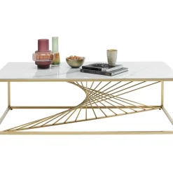 Table Basse Art Marble Verre 140X70Cm