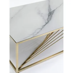 Table Basse Art Marble Verre 140X70Cm