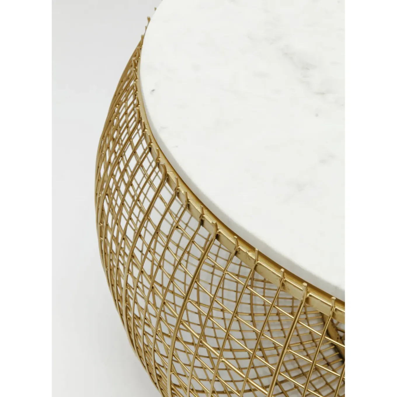 Table Basse Cesta Marble Dore O100Cm