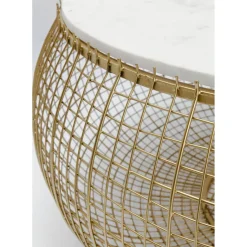Table Basse Cesta Marble Dore O100Cm