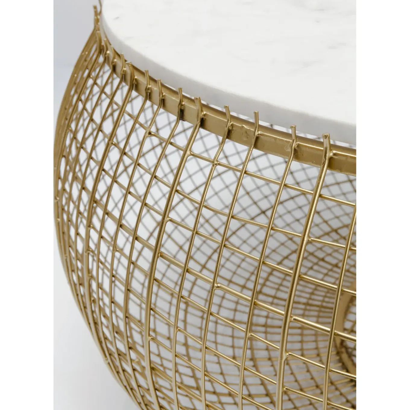 Table Basse Cesta Marble Dore O100Cm