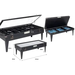 Table Basse Collector Noir 122X55Cm