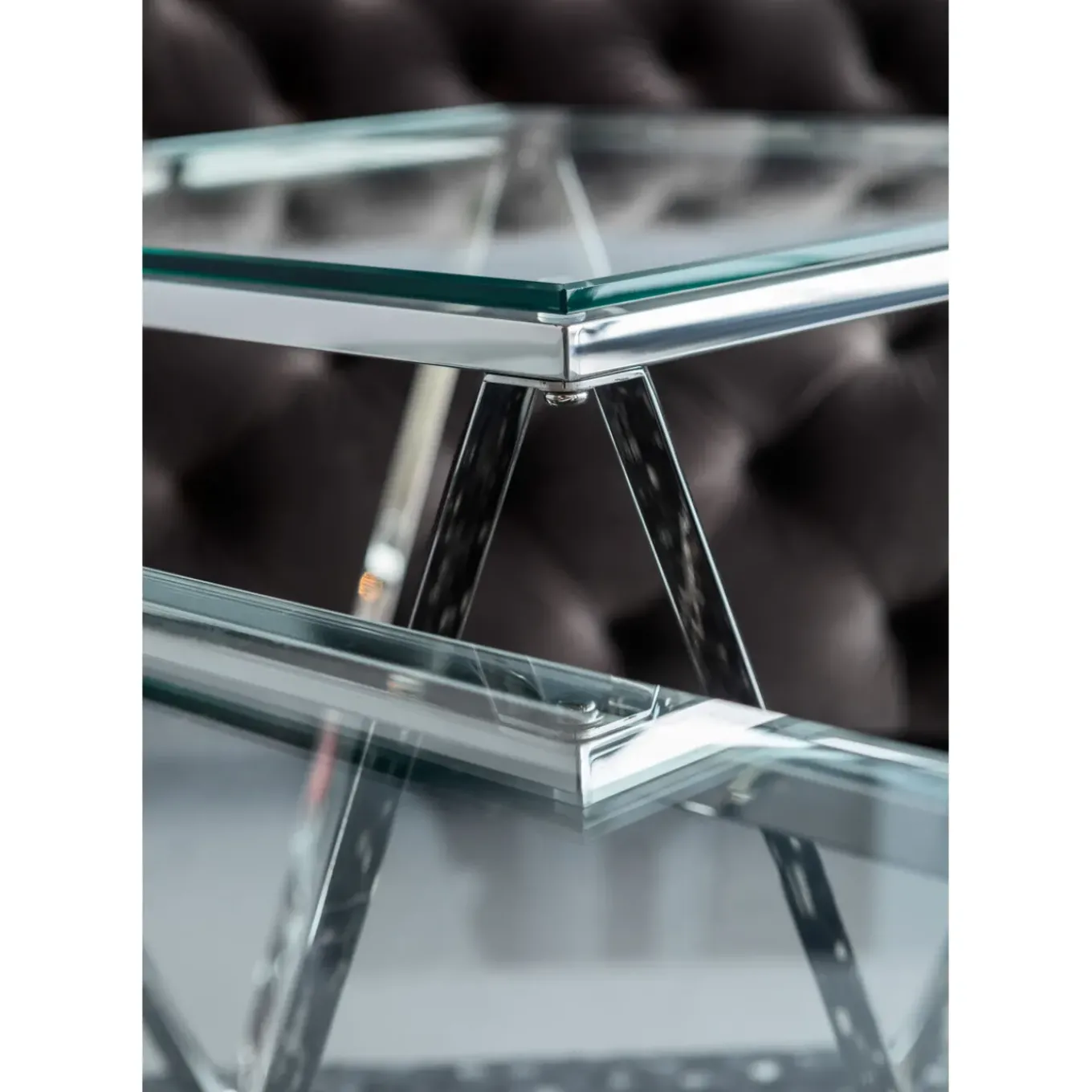 Table Basse Cristallo Argente 80X80Cm