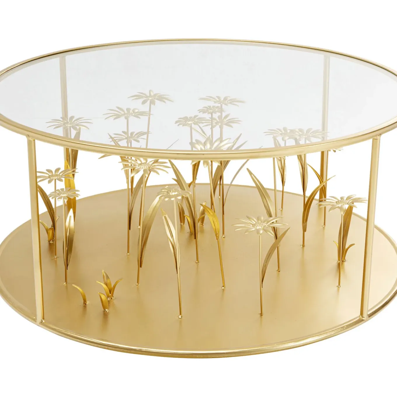 Table Basse Flower Meadow Dore O80