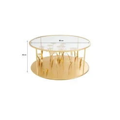 Table Basse Flower Meadow Dore O80