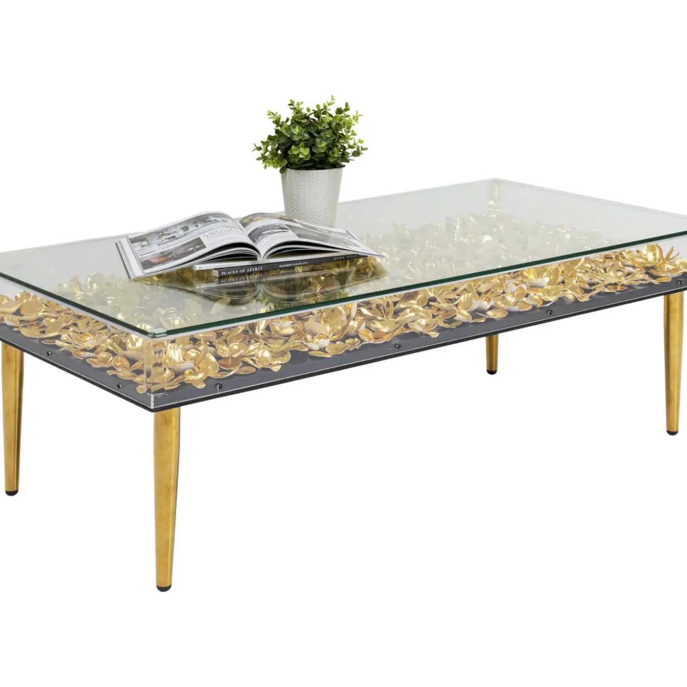 Table Basse Gold Flowers 120X60