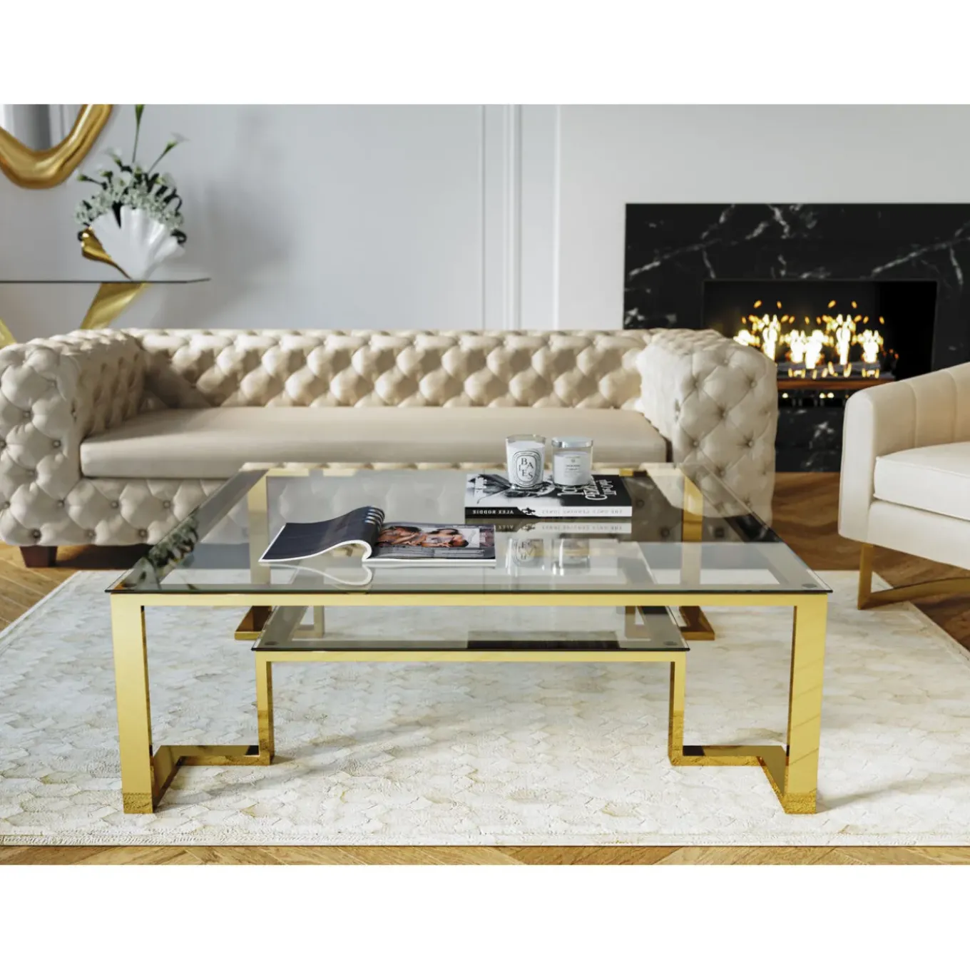 Table Basse Gold Rush 120X120